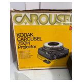 Kodak Carousel 650H Slide Projector W/ Box & Slides