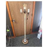 Vintage Four-Light Floor Lamp – White Onyx Stone Base