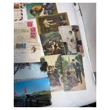 Vintage Stamps, New & Used Post Cards