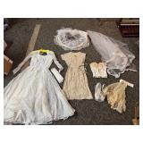Vintage Dresses, Veils, Shoes, Corset
