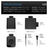 AC Infinity ThermoForge T7 Environmental Heater for Grow Tents, Rooms, Greenhouses