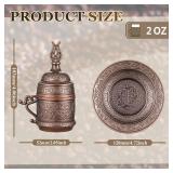 Generic Moroccan Style Metal Porcelain Espresso Cups Set of 2