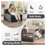 HouseMila Sofa Bed Couch (Gray)