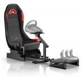 Racgting Foldable Racing Simulator Cockpit with Leather Seat