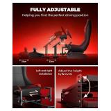 Racgting Foldable Racing Simulator Cockpit with Leather Seat