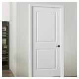 Jubest 36" X 80" Raised 2-Panel Square Smooth White Primed Hollow Core Interior Door