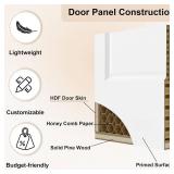 Jubest 36" X 80" Raised 2-Panel Square Smooth White Primed Hollow Core Interior Door