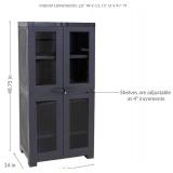 Sunnydaze Resin Storage Cabinet (Charcoal)