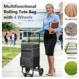 Kedsun 2-in-1 Rolling Teacher Bag with Detachable Trolley