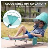 Romswi 2PK Folding Tanning Beach Chairs