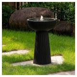 Puulye Outdoor Water Fountain with LED Light and Pump