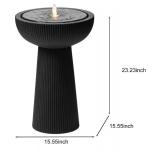 Puulye Outdoor Water Fountain with LED Light and Pump