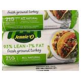 H - Jennie-O Fresh Ground Turkey - 93% Lean 7% Fat - 16 oz (Lot of 4)