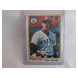 1978 Topps Carlton Fisk Card...