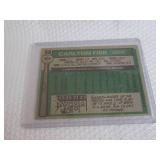 1976 Topps Carlton Fisk Card...