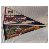 2 Minnesota Twins 1991 World Series Pennants