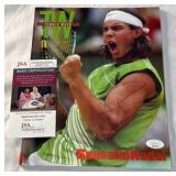 Raphael Nadal Autographed Tennis Week Magazine With JSA COA