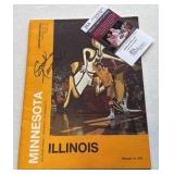 Kevin Mcahale Autographed 1979 University of Minnesota Game Program With JSA COA