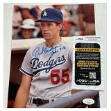 Orel Hershiser Autograph Woth JSA COA 8x10” Baseball Photo
