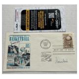 Jerry West Autograph With JSA COA 1961 Basketball Hall of Fame First Day of Issue Cover
