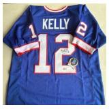Jim Kelly Autograph w/ Beckett Witnessed COA Football Jersey