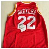 Clyde Drexler Autograph w/ JSA COA Basketball Jersey