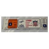1988 National League Championship Series Ticket - Los Angeles Dodgers / Oakland A