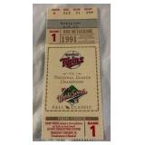1991 World Series Game 1 Ticket - Minnesota Twins