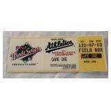 1989 World Series Game One Ticker - Oakland A