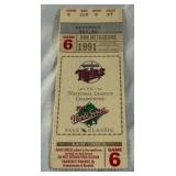 1991 World Series Game 6 Ticket - Minnesota Twins