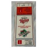 1987 World Series Game 1 Ticket - Minnesota Twins