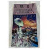 Super Bowl XXVI Game Ticket 1992 - Washington Redskins vs. Buffalo Bills