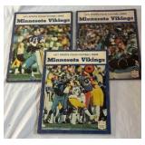 1975, 1976, 1977 Minnesota Vikings Focus Football Magazines
