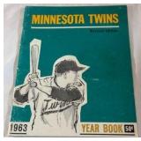 1963 Minnesota Twins Vintage Baseball Yearbook