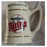 1987 Minnesota Twins Worls Series Champions Beer Stein Mug