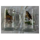 (2) Schmidt Beet Collector Series II Glass Beer Mugs