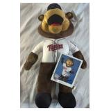 TC Bear Minnesota Twins Mascot Signed Photo and Stuffed Animal