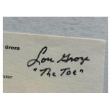 Lou Groza Autograph With JSA COA - Football