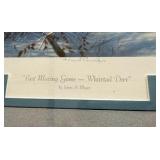 Herb Brooks Autographed "Fast Moving Game - Whitetail Deer" by James Meger, Framed and Matted