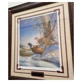 Herb Brooks Autographed "Uninvited Guests - Ringnecked Pheasants" by James Meger, Framed and Matted