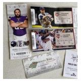 Minnesota Vikings, Twins, Wild Ticket Stub Collection