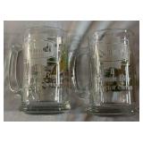(2) Schmidt Beet Collector Series II Glass Beer Mugs