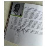2001 Autographed Leading Together Program - James Flanigan, Rulon Gardner, Sam Perkins, Chris Thomas