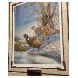 Herb Brooks Autographed "Uninvited Guests - Ringnecked Pheasants" by James Meger, Framed and Matted
