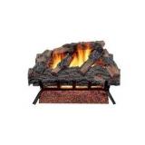 New HearthSense MO24HVL Natural Gas Vented Fireplace Logs Set with Match Light, 55000 BTU,