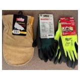 Lot of New XL Milwaukee, PIP & Kinco work gloves for men