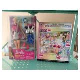 New Barbie doll Rocking Set & Jumbo puzzle lot