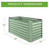 New - Outdoor Raised Metal Garden Bed for Vegetables, Flowers, Herbs - 4x2x2ft