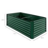 New 6x3x2ft Outdoor Metal Raised Garden Bed, Deep Root Box Planter for Vegetables, Flowers, Herbs, 269 Gallon Capacity, 100% Non Toxic Materials - Dark Green