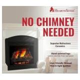 New HearthSense MO24HVL Natural Gas Vented Fireplace Logs Set with Match Light, 55000 BTU,